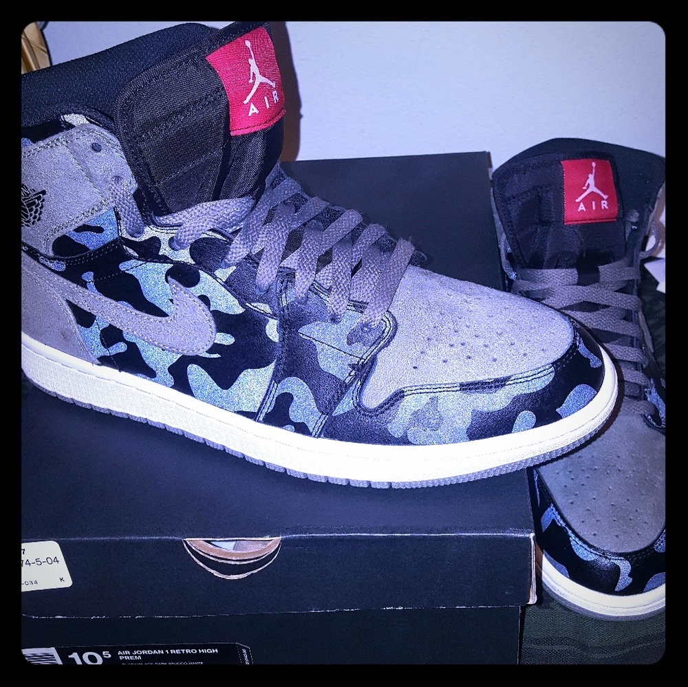 SOLD!!Nike Air Jordan 1 Camo 3M Shadow